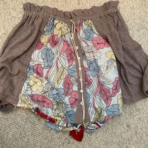Free People top - strapless, flowy size XS